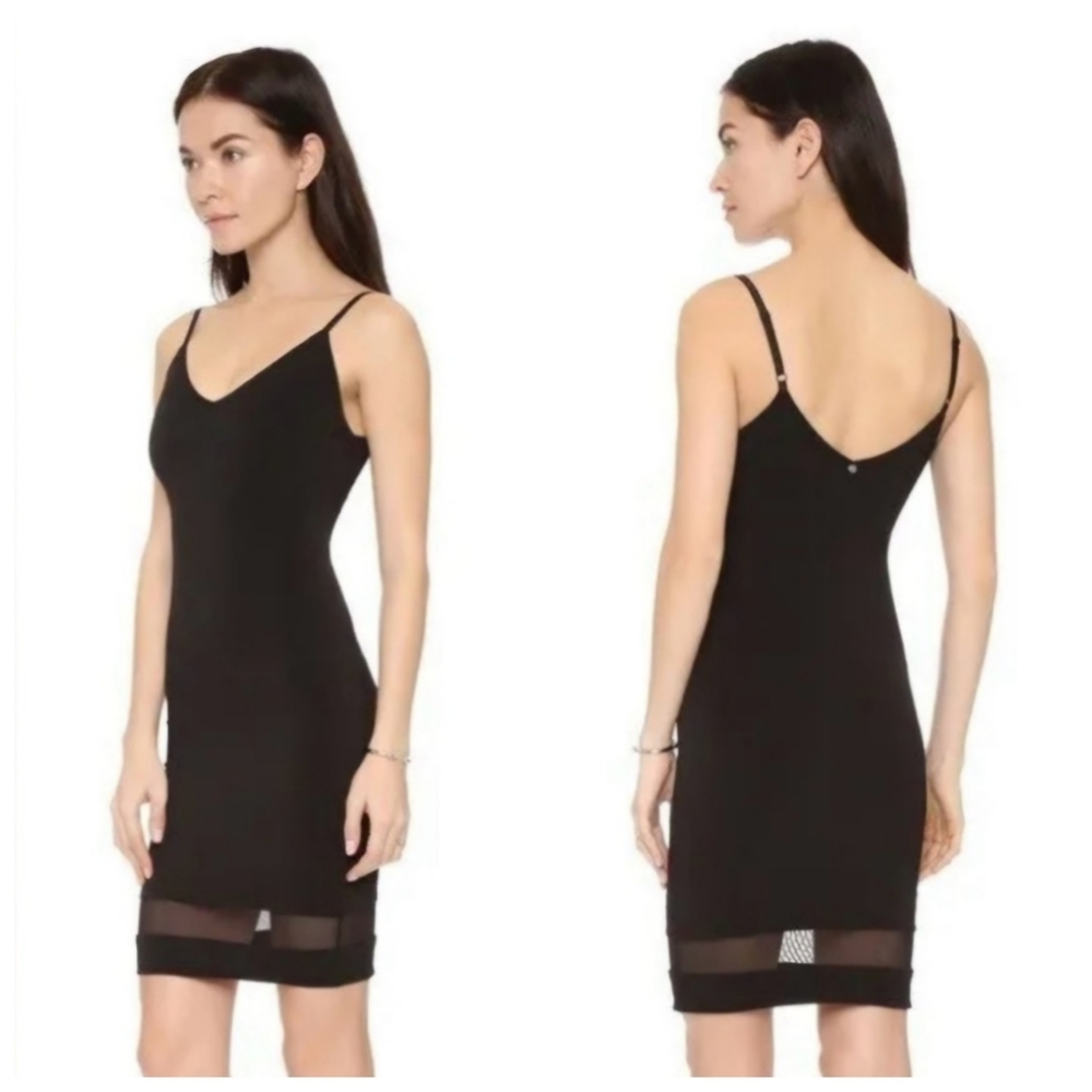 Alice + Olivia Air Sleeveless Cate Slip Dress with lllusion Mesh Hemline Size 0